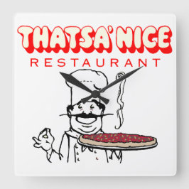 Thatsa' Nice Restaurant, Oak Lawn,イリノイ スクエア壁時計