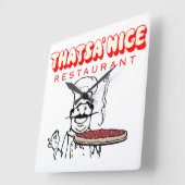 Thatsa' Nice Restaurant, Oak Lawn,イリノイ スクエア壁時計 (傾斜)