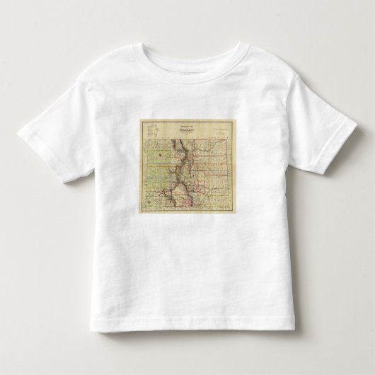 Thayerのコロラド州2の地図 トドラーTシャツ (正面)