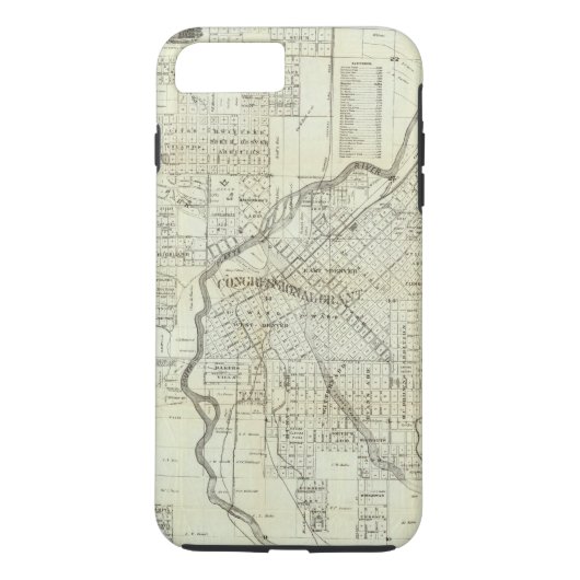 Thayerのデンバーコロラド州の地図 Case-Mate iPhoneケース (裏面)