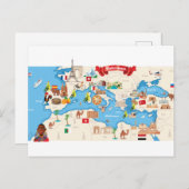 Theの漫画の地図地中海の ポストカード (正面/裏面)