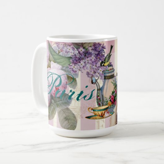 Théのau小さいTrianon -上がりました コーヒーマグカップ (正面左)