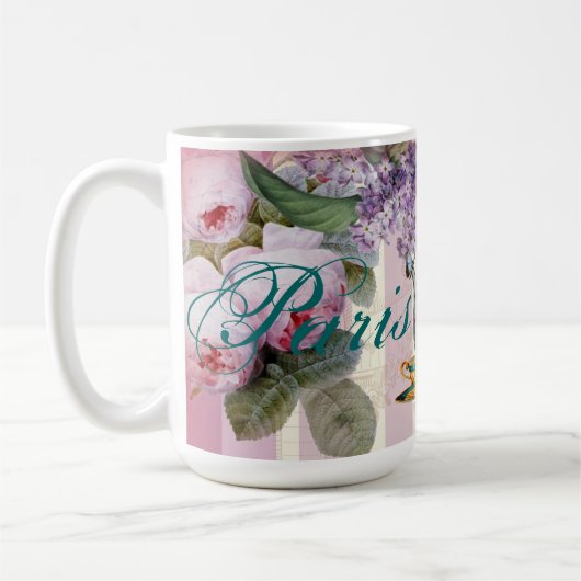 Théのau小さいTrianon -上がりました コーヒーマグカップ (左)