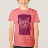 The大切:ゴシックスタイルの猫 トライブレンドTシャツ (正面)