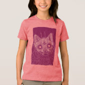 The大切:ゴシックスタイルの猫 トライブレンドTシャツ (正面)