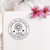The素朴 Library of Sunflower Bookよりカスタム。 ラバースタンプ
