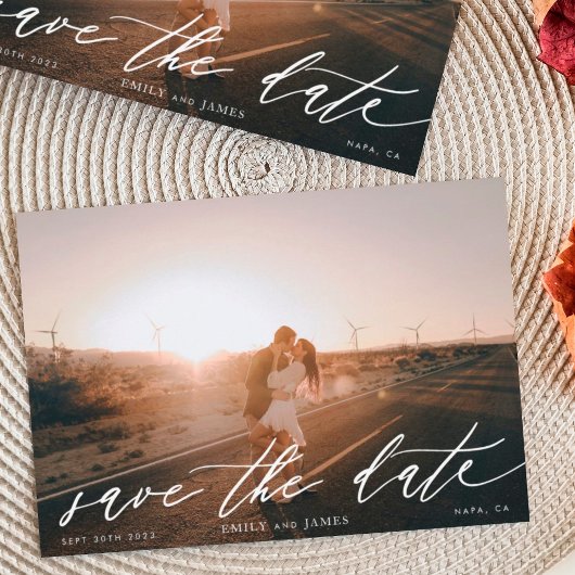 The結婚 Photo モダン Black and White セーブザデート