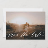 The結婚 Photo モダン Black and White セーブザデート (正面)