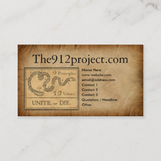 the912project.comのプロフィールカード 名刺