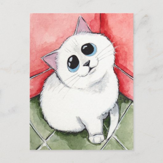 The いけな Corner: Time's Up - Cat Art ポストカード (正面)