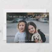 The おもしろい Nice Listいけな Photo Christmas シーズンカード (正面)