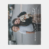 The おもしろい Nice Listいけな Photo Christmas フリースブランケット (正面)