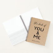 The パーソナライズされた Book of You and Me Couple Journal ノートブック (内部)