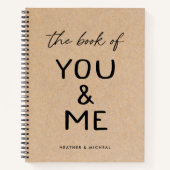 The パーソナライズされた Book of You and Me Couple Journal ノートブック (正面)