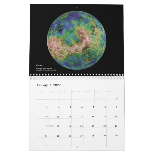 『The 太陽の System』 2012 Wall Calendar カレンダー (1月 2027)