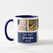 The 最高の Grandpa Ever Navy Blue Collageの写真 マグカップ (左)