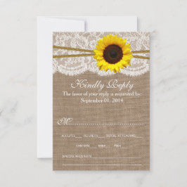 The 素朴 Sunflower's 結婚 Collection RSVPカード