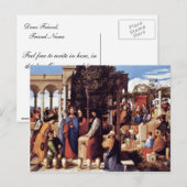 The 結婚 At Cana by Julius Schnorr Von Carolsfe ポストカード (正面/裏面)