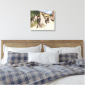 The 結婚 March by Robinson, Newlyweds キャンバスプリント (インサイチュ (寝室))