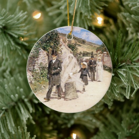 The 結婚 March by Robinson, Newlyweds セラミックオーナメント (ツリー)