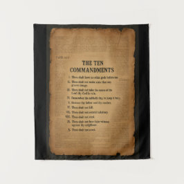 The 10 Commandments Christian Inspired Tapestry タペストリー