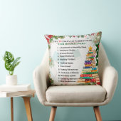 The 12 Days of Christmas Throw Pillow クッション (椅子)
