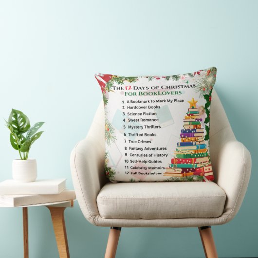 The 12 Days of Christmas Throw Pillow クッション (椅子)
