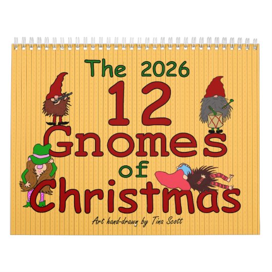The 12 Gnomes of Christmas 2026 Calendar カレンダー (カバー)