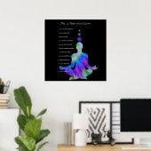 The 12 Universal Law - Yoga カラフル Silhouette ポスター (ホームオフィス)