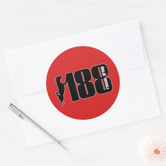 The 188 Rescue Group Glossy Round Stickers ラウンドシール (封筒)