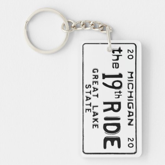 the 19th RIDE Michigan License Plate Paw Keychain  キーホルダー (正面)