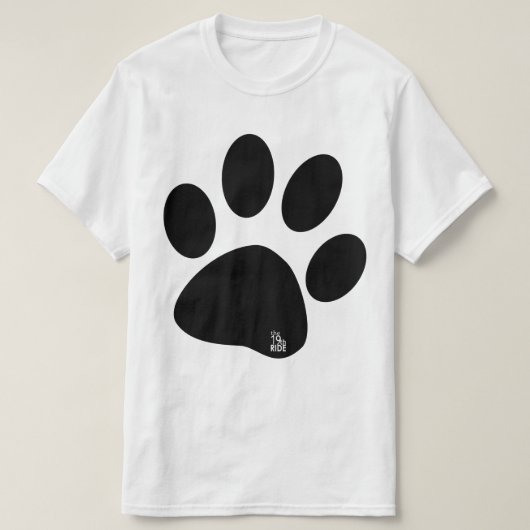 the 19th RIDE White with Black Paw T T-Shirt Tシャツ (デザイン正面)