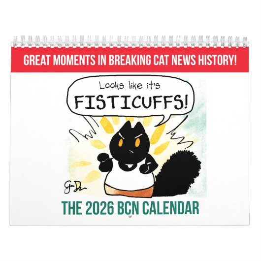 The 2026 Breaking Cat News Calendar カレンダー (カバー)