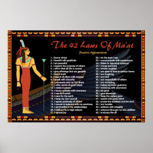 The 42 Law Of Maat – 主張ポス前向きター ポスター