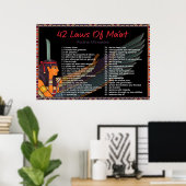 The 42 Law Of Maat – 主張ポス前向きター ポスター (ホームオフィス)