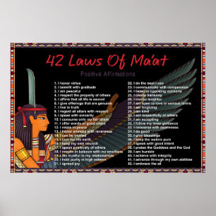 The 42 Law Of Maat – 主張ポス前向きター ポスター