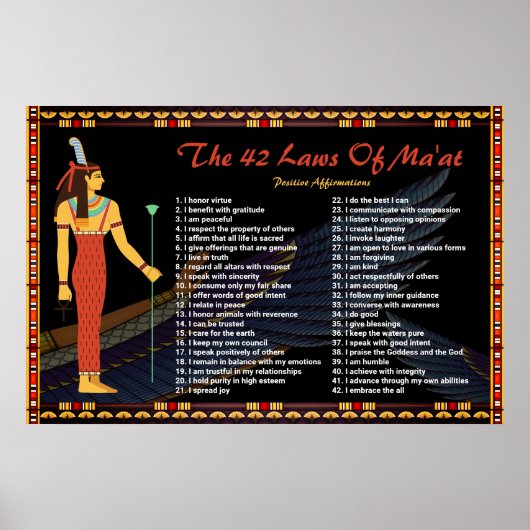 The 42 Law Of Maat – 主張ポス前向きター ポスター (正面)