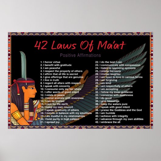 The 42 Law Of Maat – 主張ポス前向きター ポスター (正面)