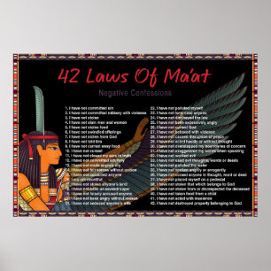 The 42 Law Of Maat - Negative Confessions Poster ポスター