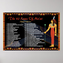 The 42 Law Of Maat - Negative Confessions Poster ポスター