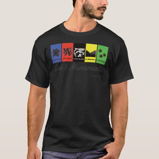 The 5 cycling monuments tシャツ (正面)