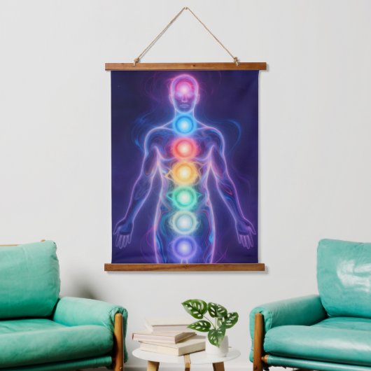  The 7 Chakras 吊り下げ型タペストリー (リビング)