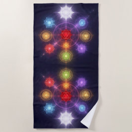 The 7 Chakras´3 ビーチタオル