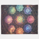 The 7 Chakras´8 フリースブランケット (正面(横))