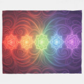 The 7 Chakras´9 フリースブランケット (正面(横))