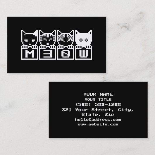 THE 8-BIT CATS M30W 名刺 (正面/裏面)