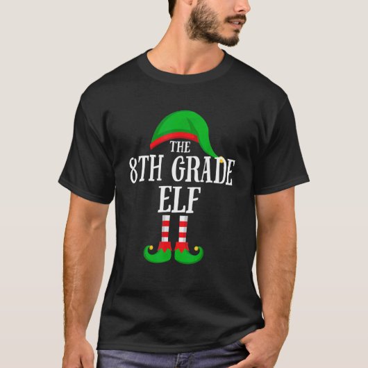 The 8th Grade Elf Family Group Matching Christmas  Tシャツ (正面)