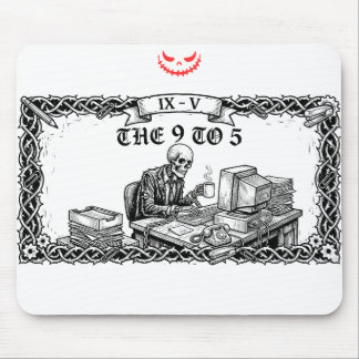 The 9 to 5 タロットカード | おもしろスカル社畜デザイン マウスパッド