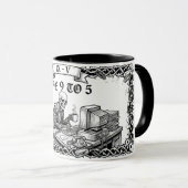 The 9 to 5 Tarot Card | Funny Corporate Skeleton  マグカップ (正面右)