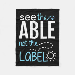 The Able Not The Label Autism Awarenessパズル フリースブランケット